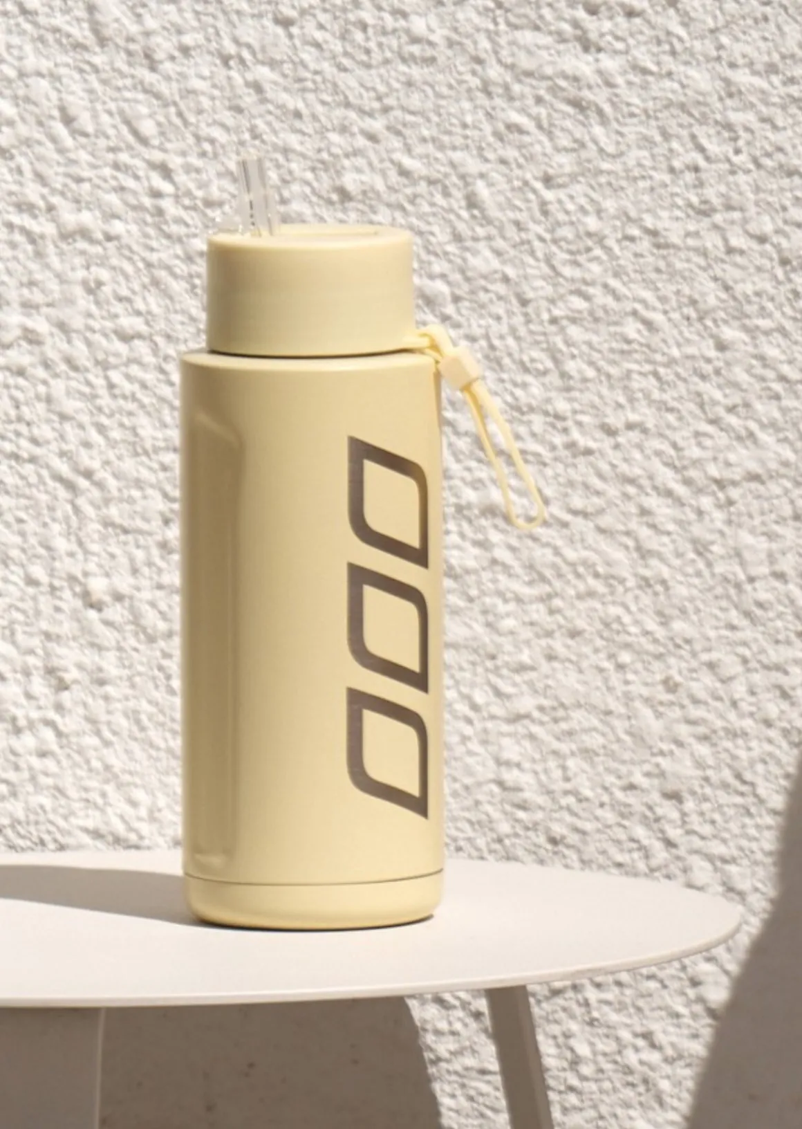 Lorna Jane Essential Insulated Water Bottle LemonCream Outlet