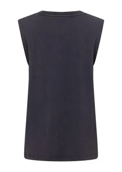 Lorna Jane Fade Away Washed Muscle Tank WashedMidnightBlue New