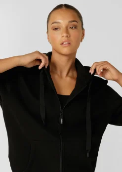 Lorna Jane Fleece Zip Thru Hoodie Black Discount