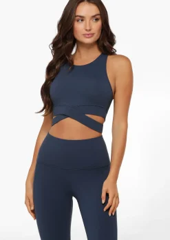 Lorna Jane Get Fit Sports Bra PebbleBlue New