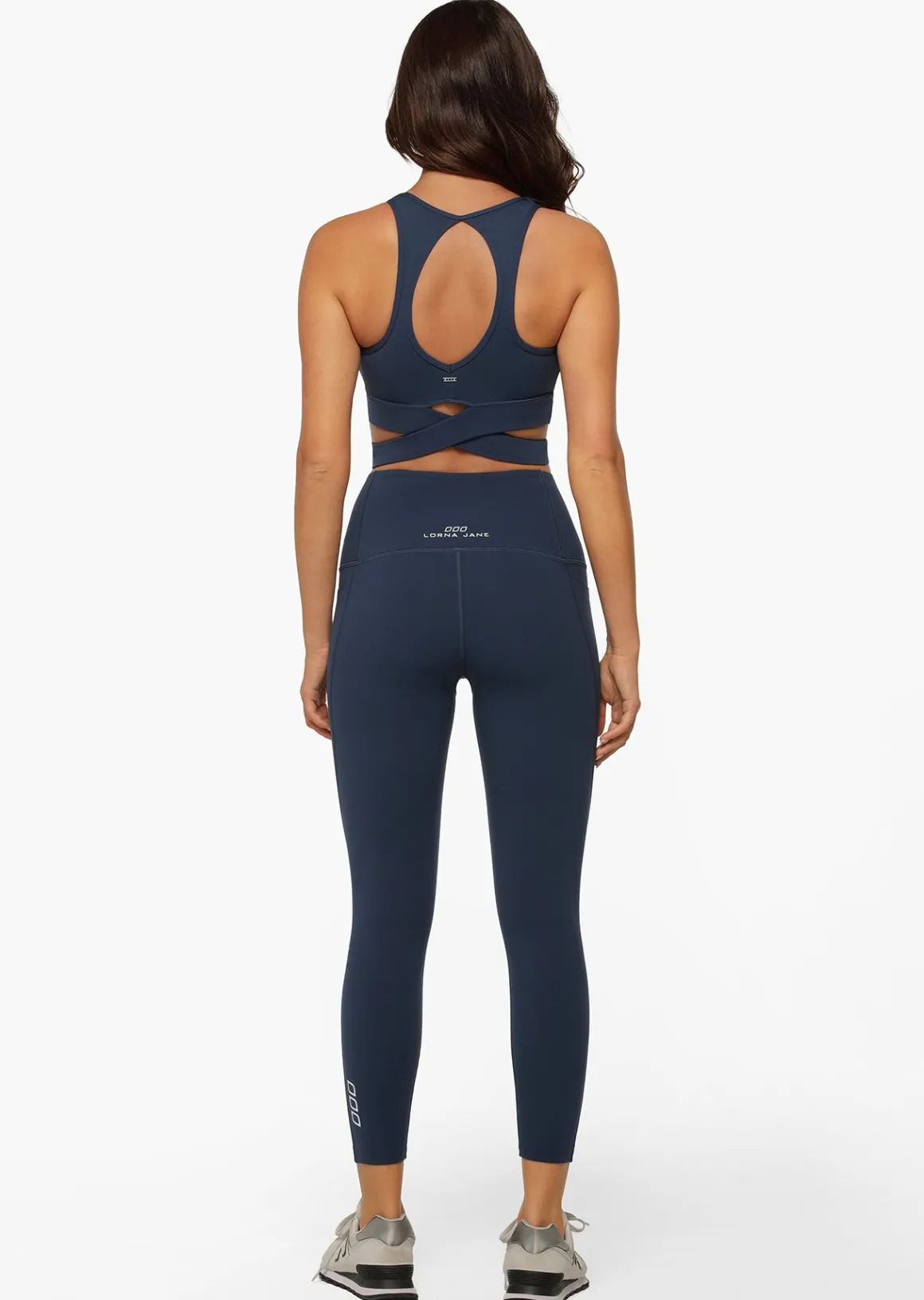 Lorna Jane Get Fit Sports Bra PebbleBlue New