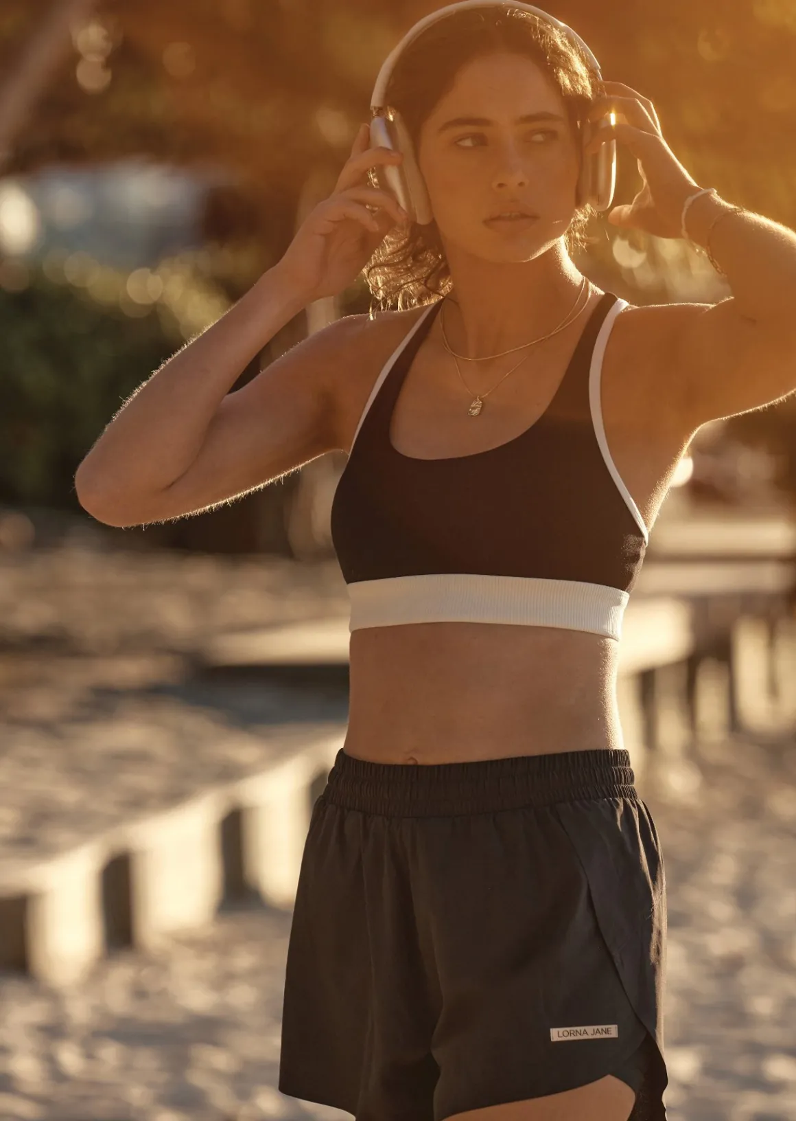 Lorna Jane Grande Rib Max Support Sports Bra Black Hot