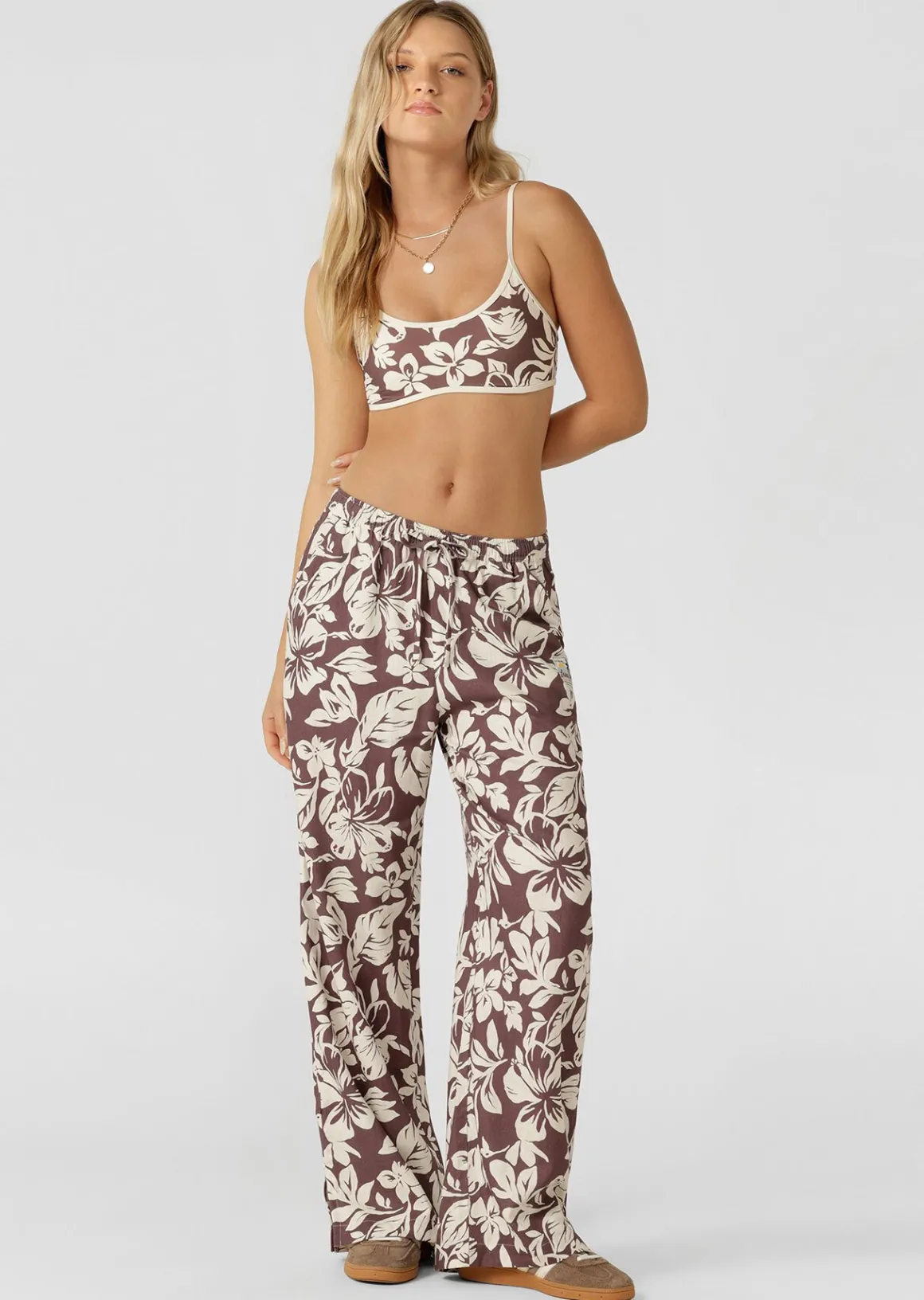Lorna Jane Hibiscus All Day Sports Bra HibiscusPrint Hot