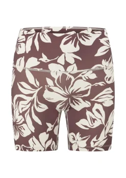 Lorna Jane Hibiscus Hi-Fold No Ride Bike Shorts HibiscusPrint Discount