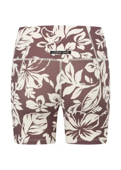 Lorna Jane Hibiscus Hi-Fold No Ride Bike Shorts HibiscusPrint Discount