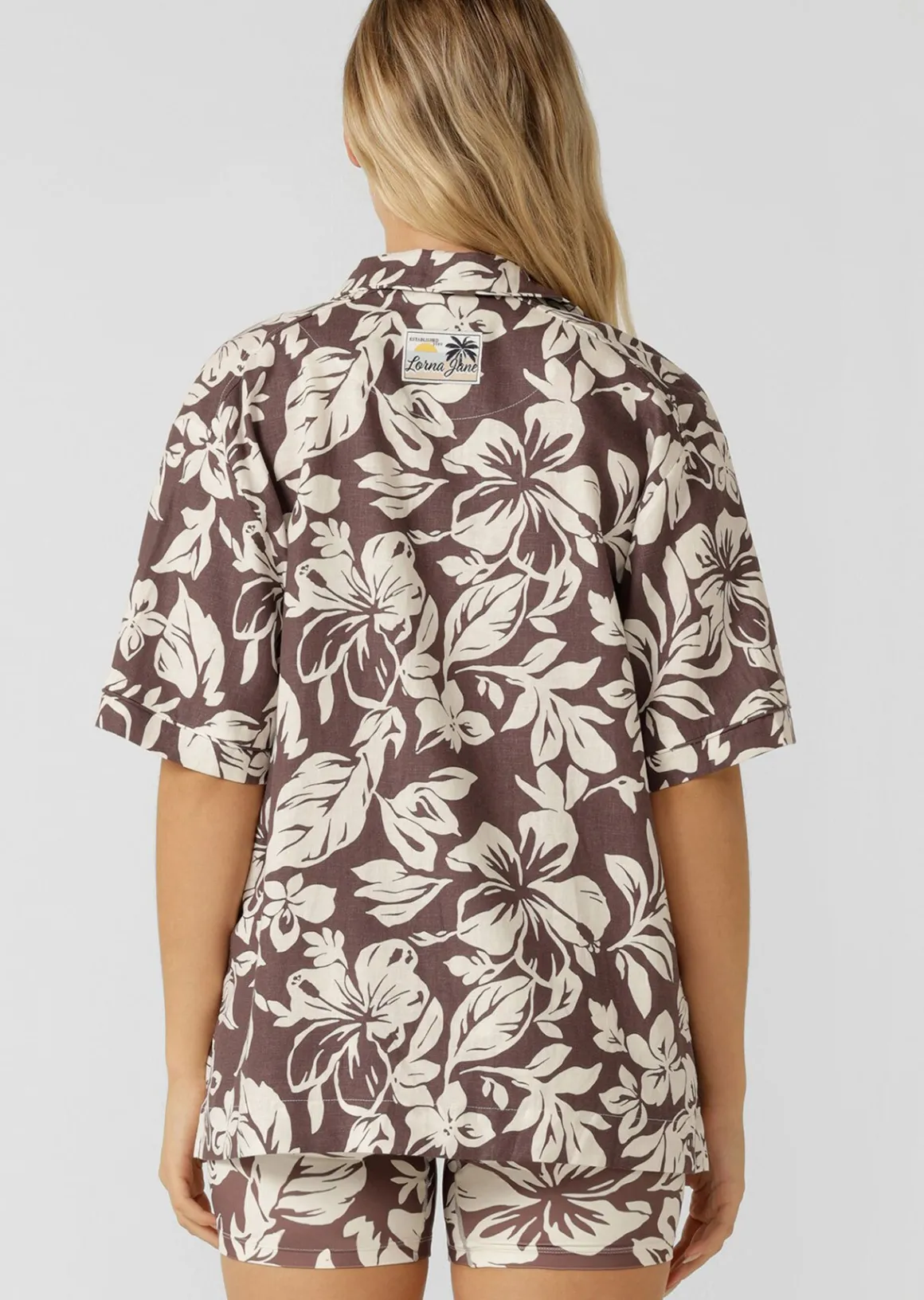 Lorna Jane Hibiscus Weekend Shirt HibiscusPrint Outlet