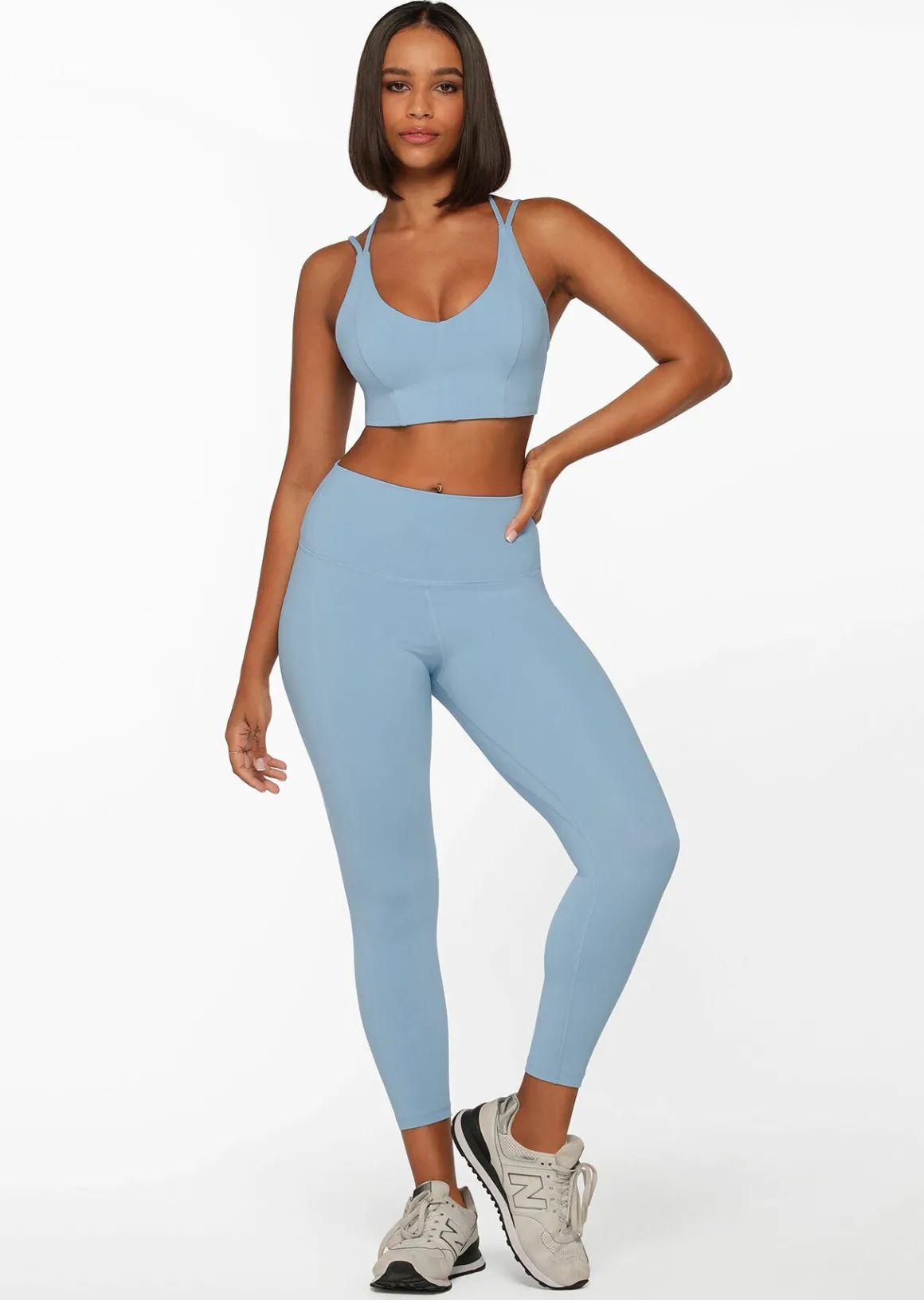 Lorna Jane Hi-Fold Lotus Recycled Ankle Biter Leggings Moontide