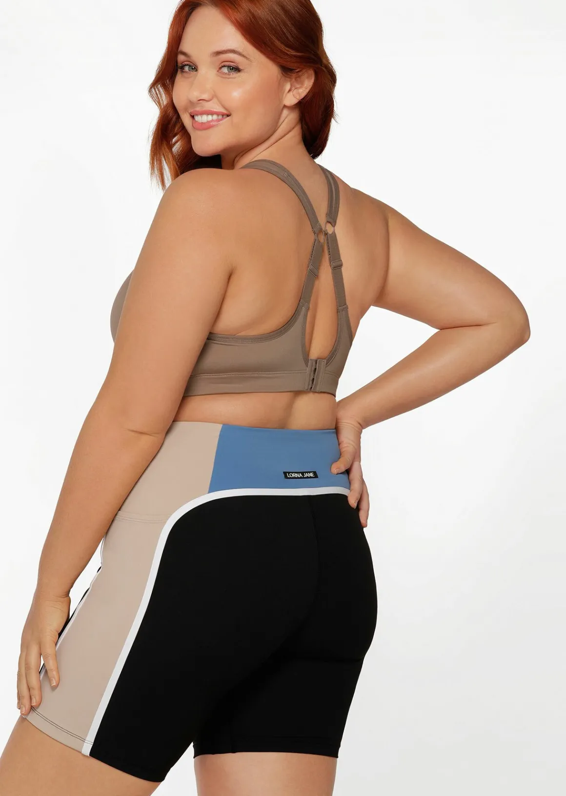 Lorna Jane Hold And Mould Sports Bra Bone New
