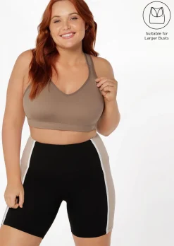 Lorna Jane Hold And Mould Sports Bra Bone New