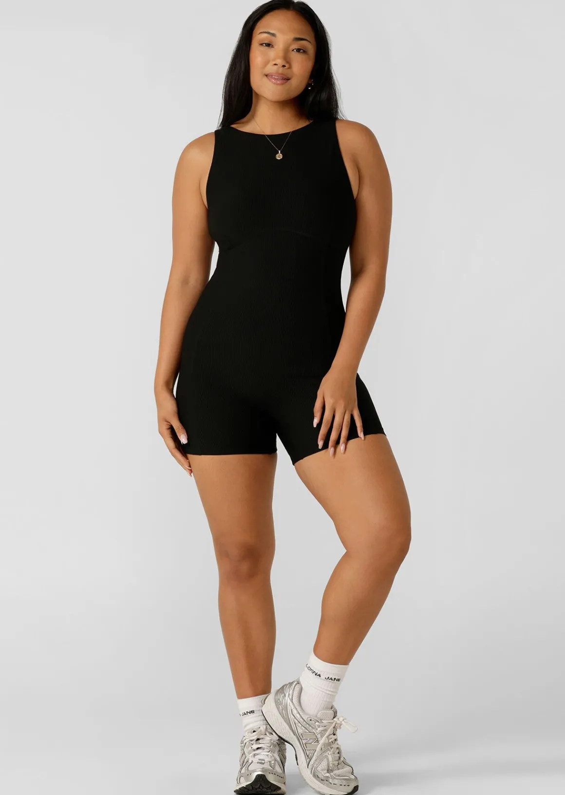 Lorna Jane Holiday Rib Paddlesuit Black Clearance