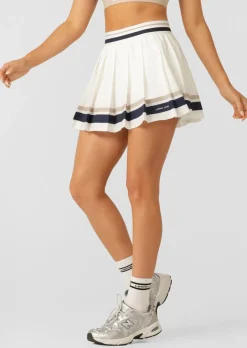 Lorna Jane Horizon Swing Pleat Skirt Porcelain Clearance
