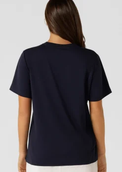 Lorna Jane Iconic Heritage Relaxed T-Shirt FrenchNavy Clearance