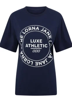 Lorna Jane Iconic Heritage Relaxed T-Shirt FrenchNavy Clearance