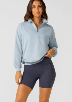 Lorna Jane Iconic Quarter Zip Sweat GlacierBlue