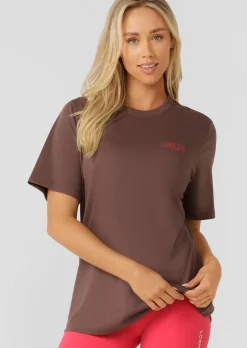 Lorna Jane Iconic Weekender Relaxed T-Shirt Stone Online