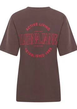 Lorna Jane Iconic Weekender Relaxed T-Shirt Stone Online
