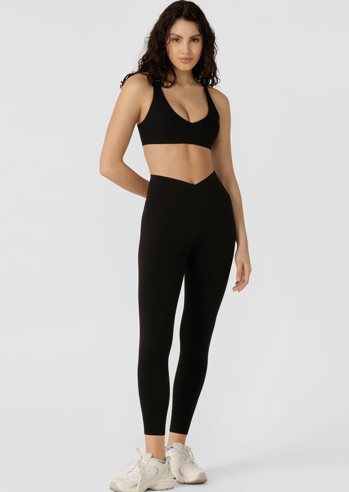 Lorna Jane Inspire Wrap Waist Ankle Biter Leggings Black Discount