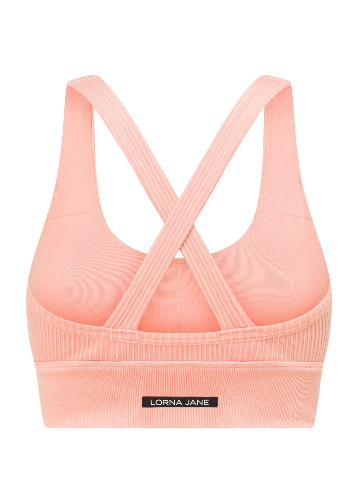 Lorna Jane It Girl Wide Rib Seamless Sports Bra WashedPeach Best