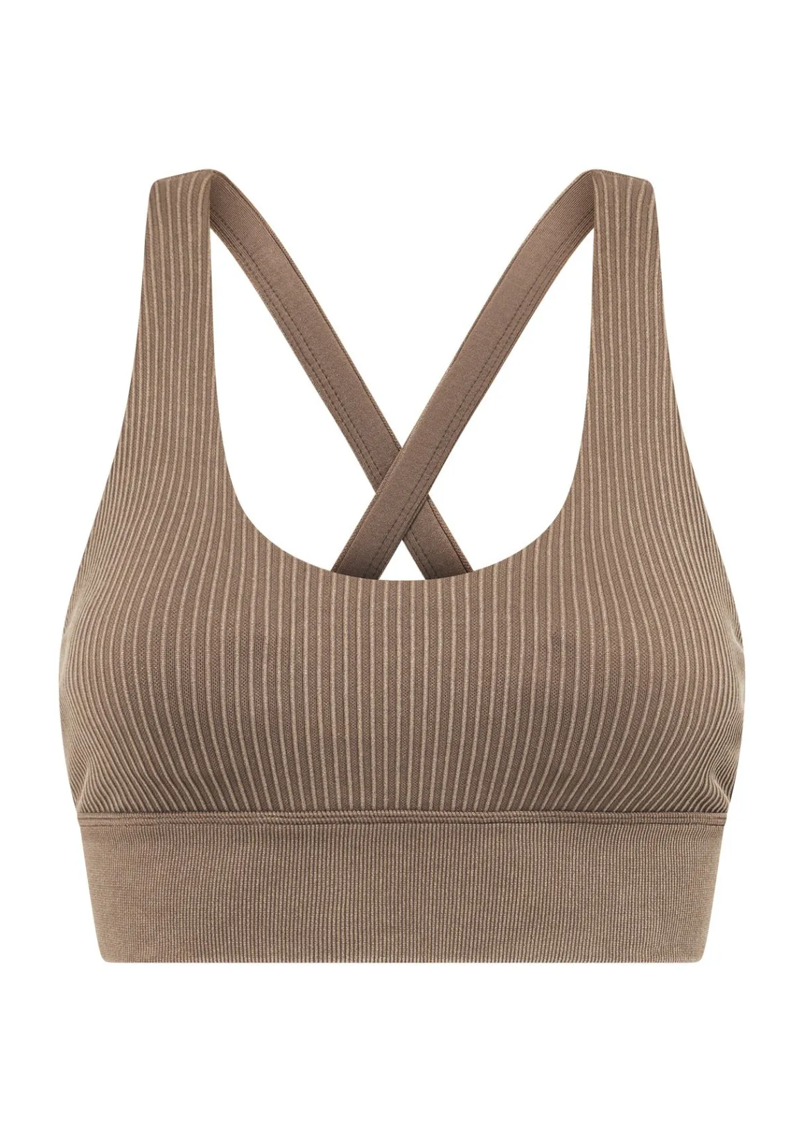 Lorna Jane It Girl Wide Rib Seamless Sports Bra WashedBone Clearance