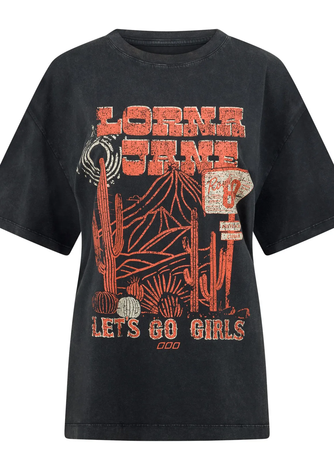 Lorna Jane Let's Go Girls Boyfriend T-Shirt WashedBlack Hot