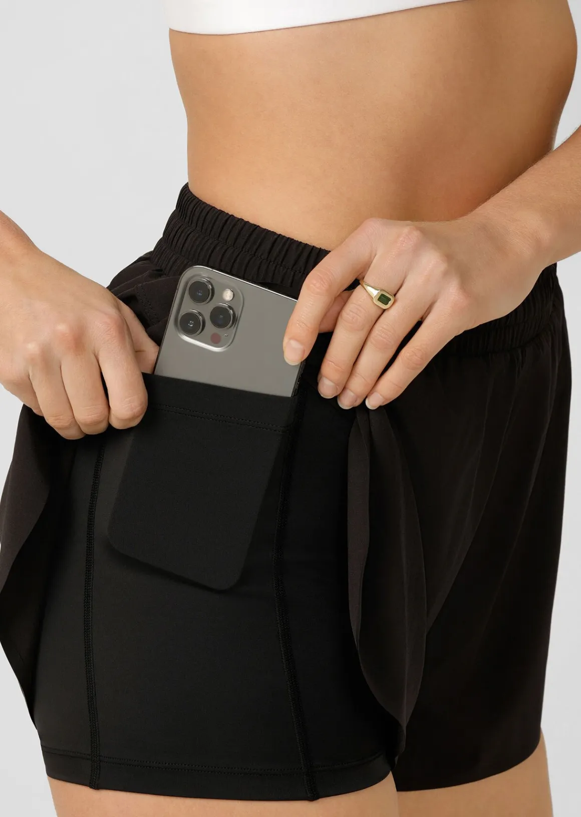 Lorna Jane Lightspeed Phone Pocket Run Short Black Online