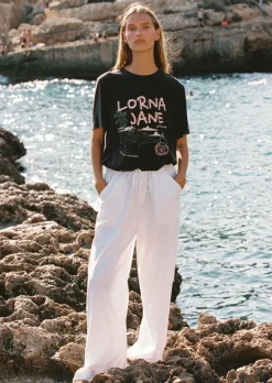Lorna Jane Linen Lounge Pants Porcelain Clearance