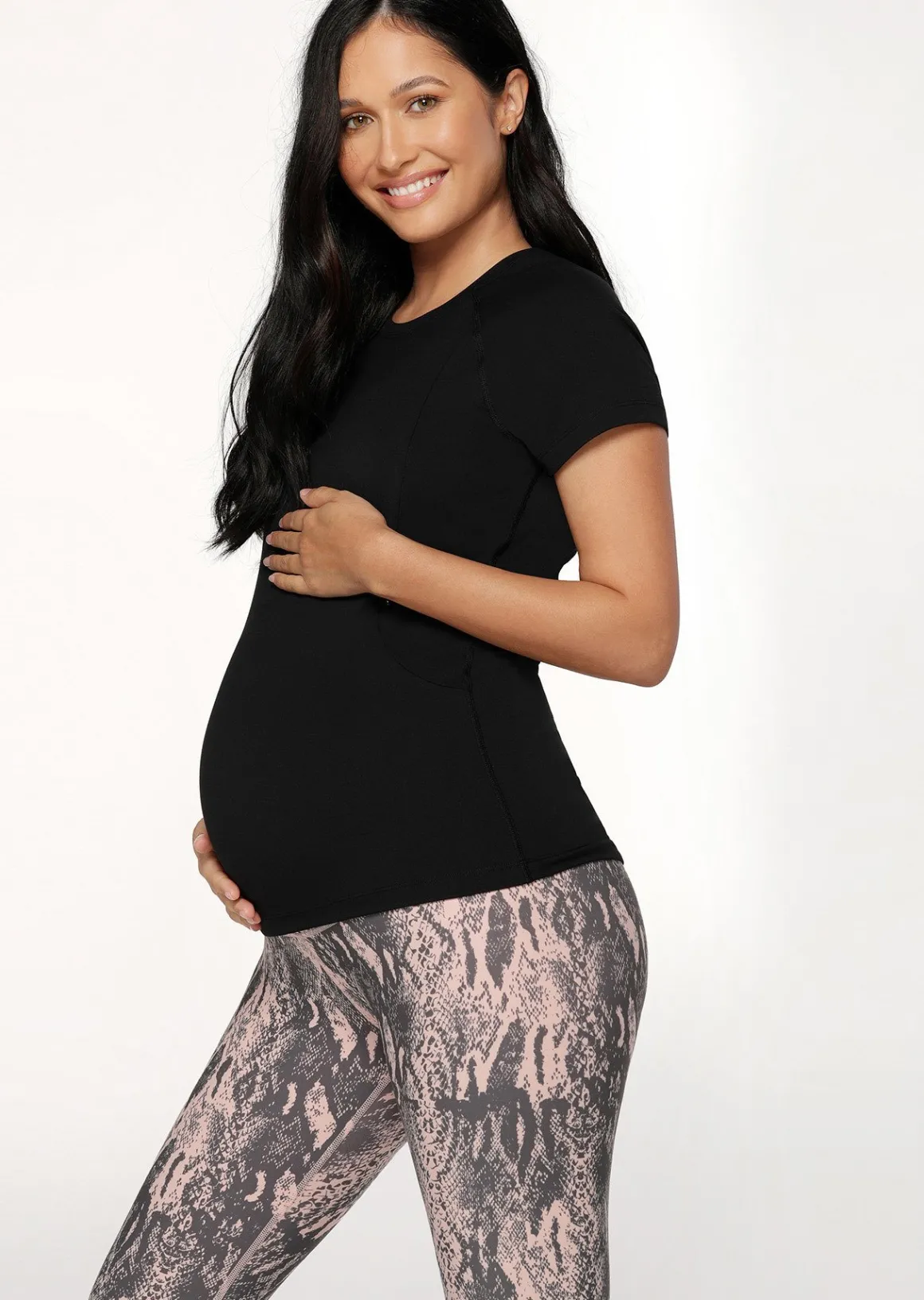 Lorna Jane LJ Active Feeding Tee Black Outlet