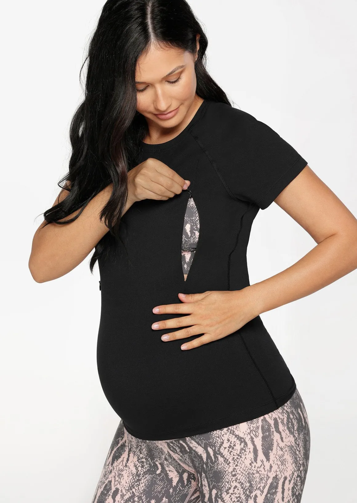 Lorna Jane LJ Active Feeding Tee Black Outlet