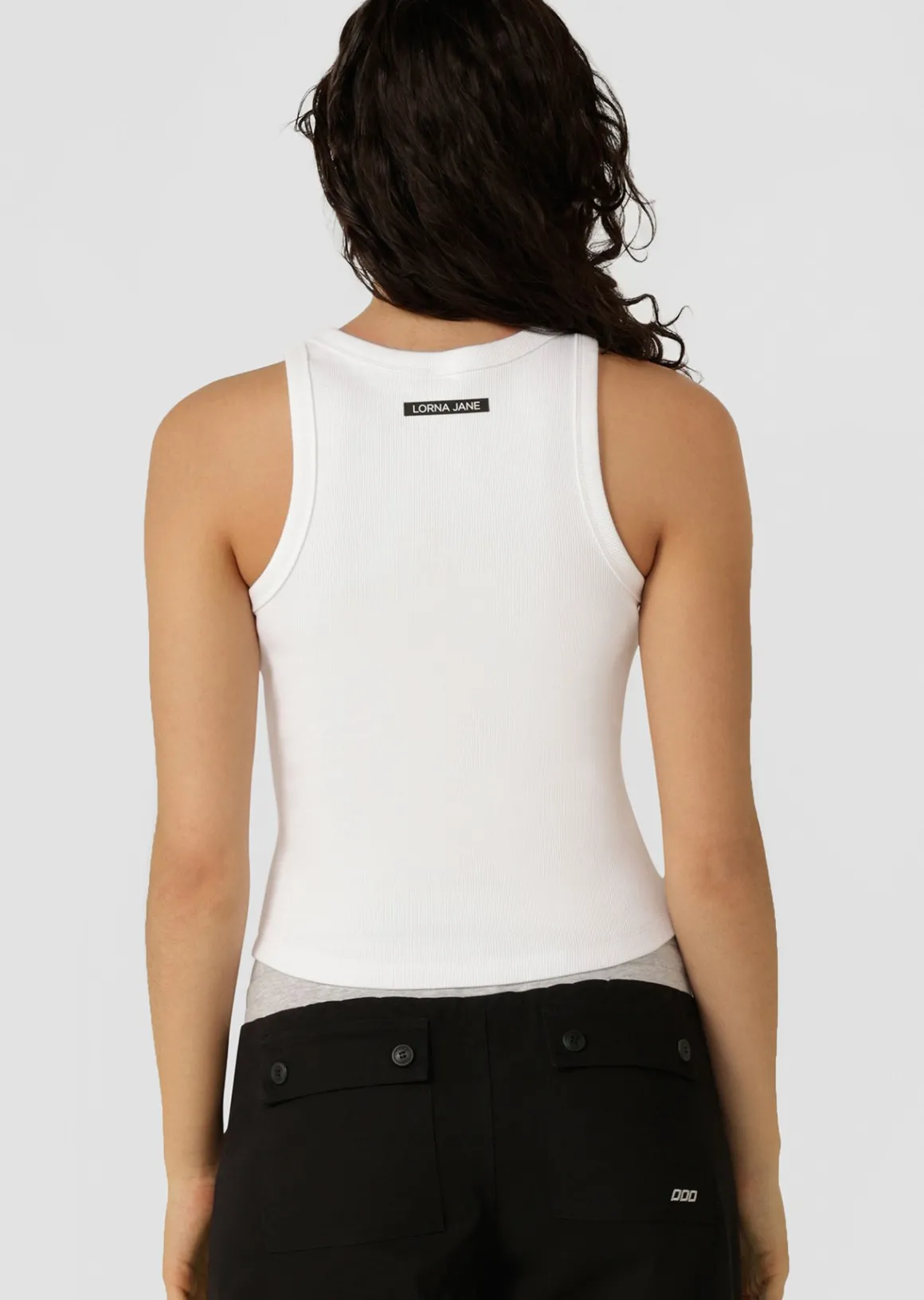 Lorna Jane LJ Basics Rib Tank White Discount