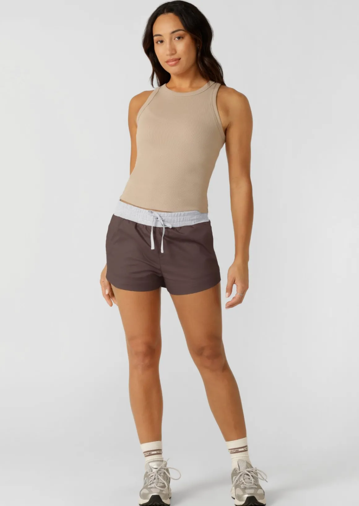 Lorna Jane LJ Basics Rib Tank Latte Discount