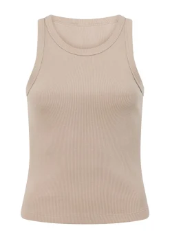 Lorna Jane LJ Basics Rib Tank Latte Discount
