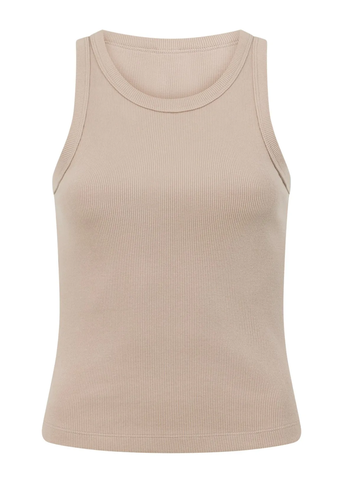 Lorna Jane LJ Basics Rib Tank Latte Discount