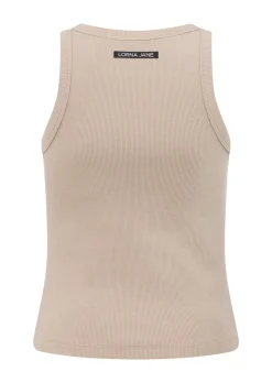Lorna Jane LJ Basics Rib Tank Latte Discount
