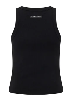 Lorna Jane LJ Basics Rib Tank Black Outlet