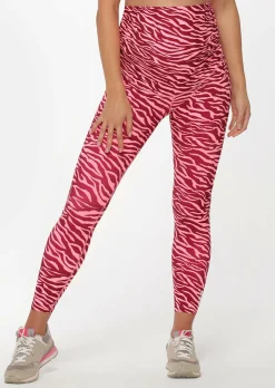 Lorna Jane LJ Maternity Ankle Biter Leggings BrightZebraPrint Outlet