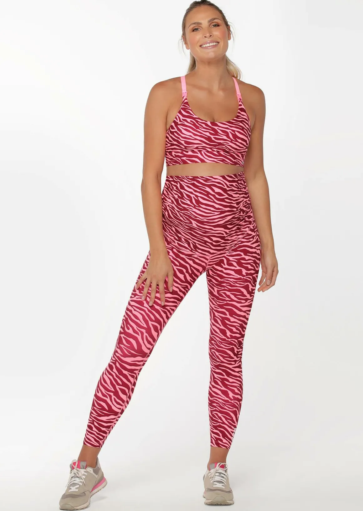 Lorna Jane LJ Maternity Ankle Biter Leggings BrightZebraPrint Outlet