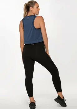 Lorna Jane LJ Maternity Cropped Bump Active Tank PebbleBlue Sale