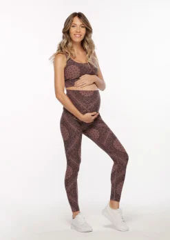 Lorna Jane LJ Maternity Full Length Leggings BandanaPrint Hot