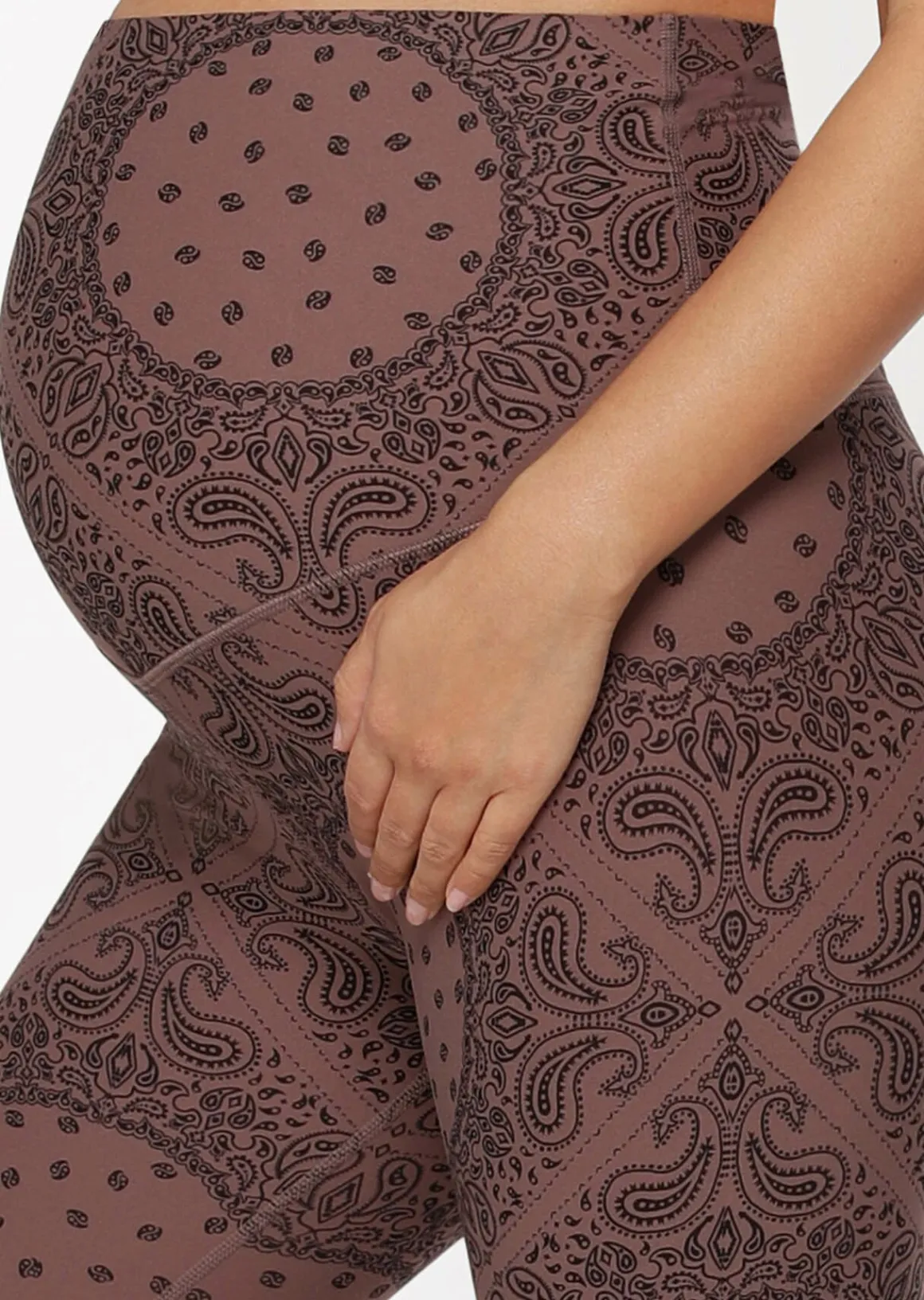 Lorna Jane LJ Maternity Full Length Leggings BandanaPrint Hot