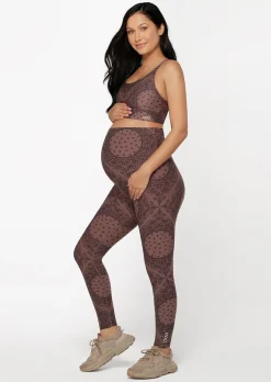 Lorna Jane LJ Maternity Full Length Leggings BandanaPrint Hot