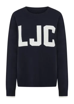 Lorna Jane LJC Classic Knit Jumper Navy Clearance