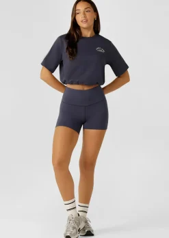 Lorna Jane Lotus Limited Edition Cropped Tee AshBlue Sale