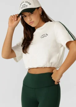 Lorna Jane Lotus Limited Edition Cropped Tee Porcelain Outlet
