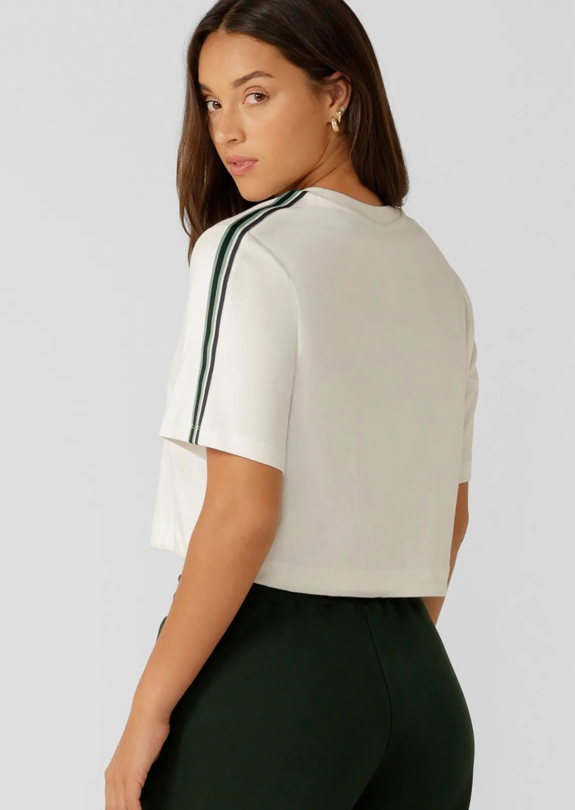 Lorna Jane Lotus Limited Edition Cropped Tee Porcelain Outlet