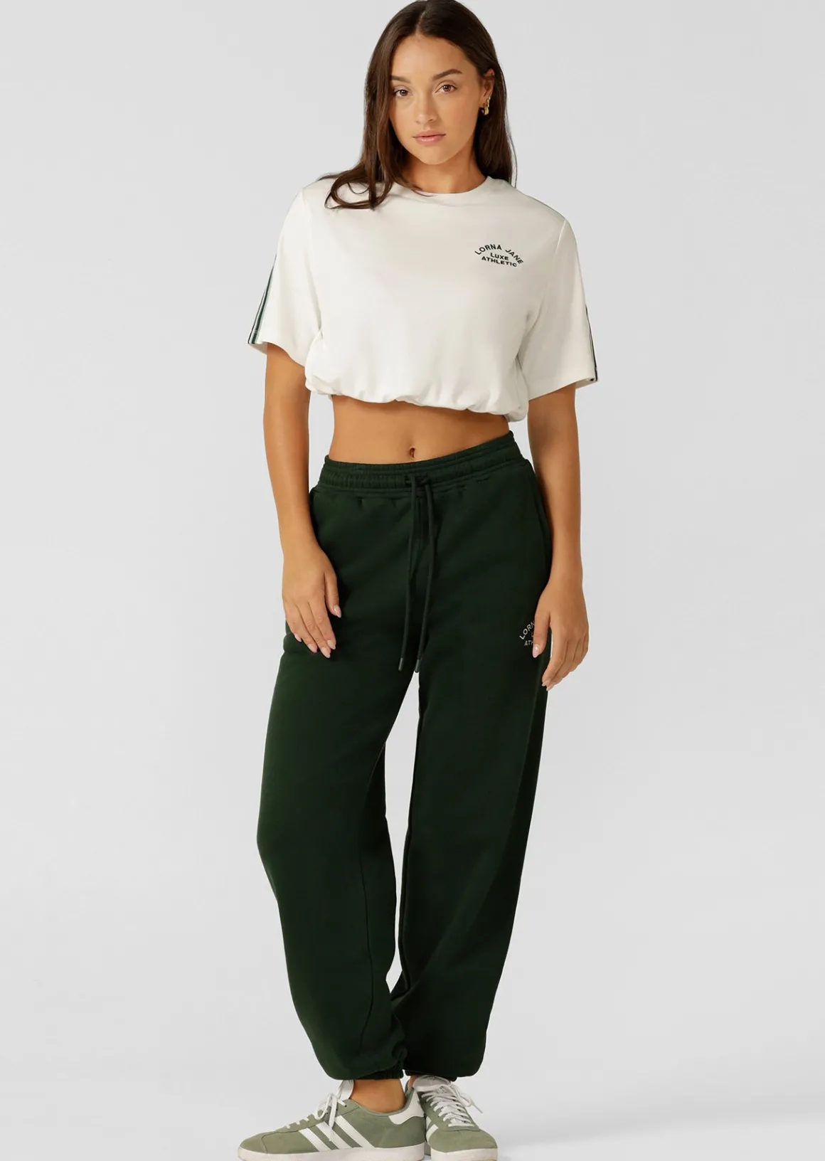 Lorna Jane Lotus Limited Edition Cropped Tee Porcelain Outlet