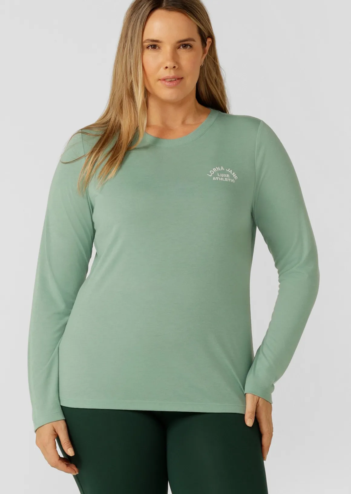 Lorna Jane Lotus Limited Edition Long Sleeve Top GreenJuice