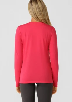 Lorna Jane Lotus Long Sleeve Top NeonRaspberry Clearance