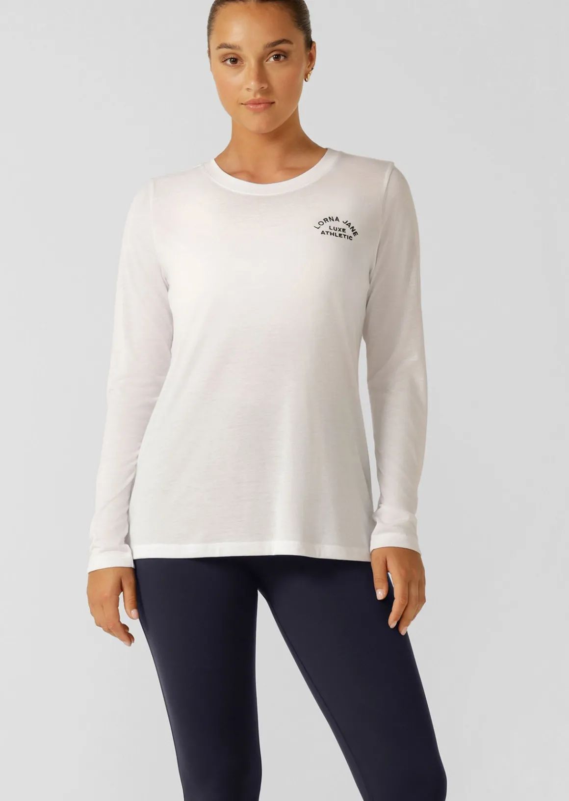 Lorna Jane Lotus Long Sleeve Top White Best