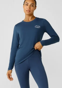 Lorna Jane Lotus Long Sleeve Top AcademyBlue