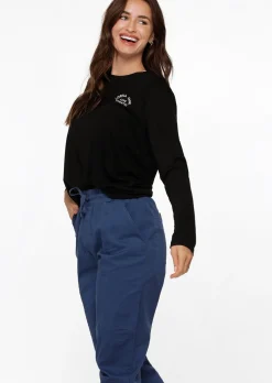 Lorna Jane Lotus Long Sleeve Top Black New